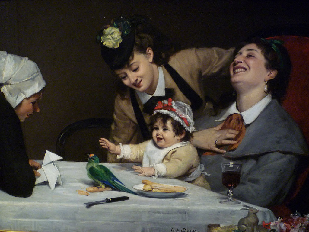 Merrymakers, vintage artwork by Charles Auguste Émile Durand, 12x8" (A4) Poster