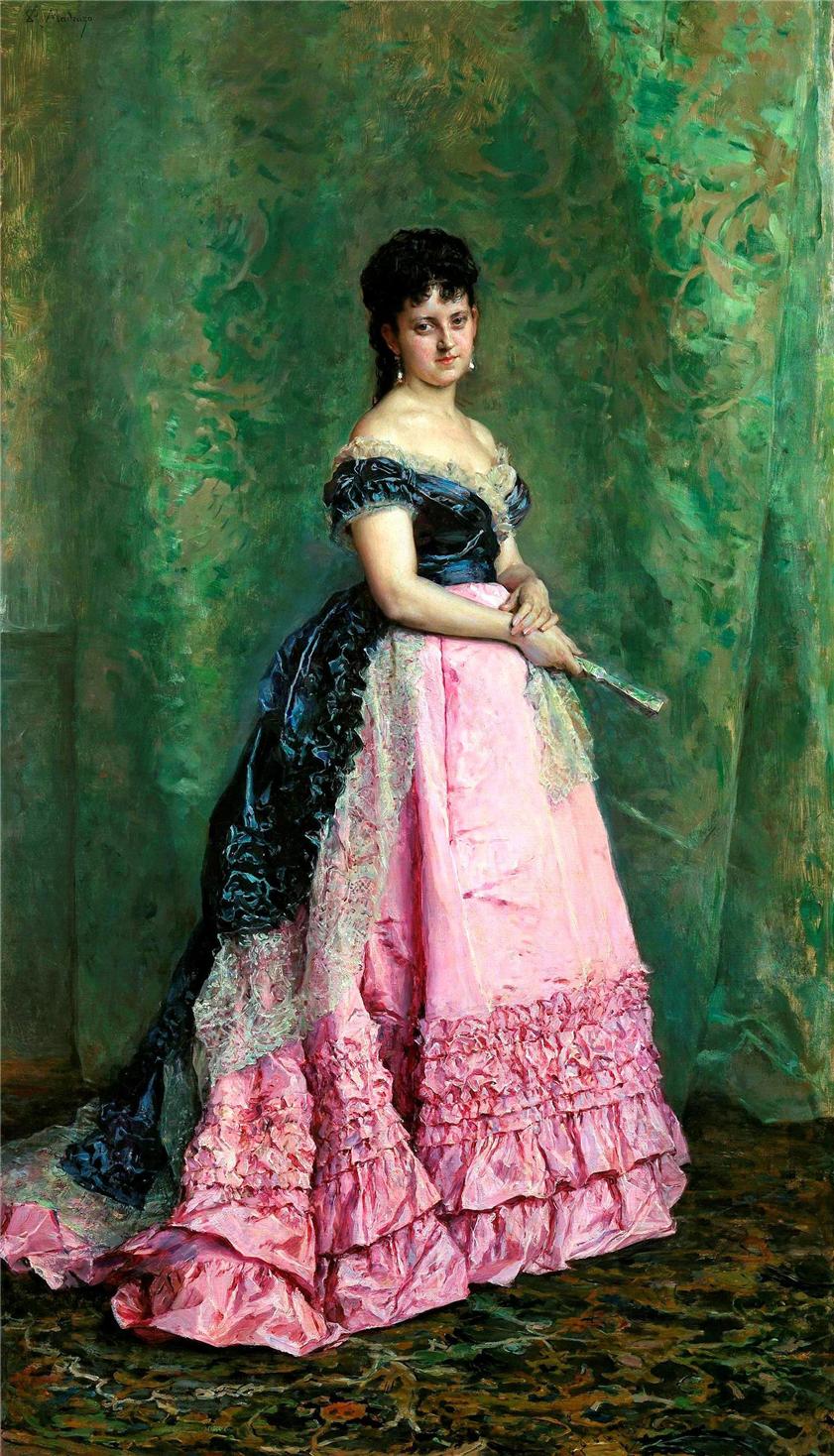 Manuela de Errazu, vintage artwork by Raimundo de Madrazo y Garreta, 12x8" (A4) Poster