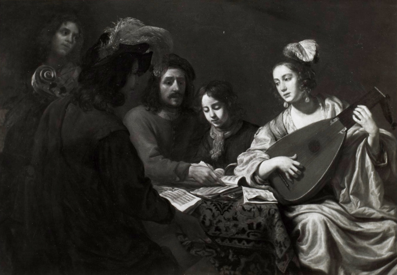 Musical party, vintage artwork by Gerard van Kuijl, 12x8" (A4) Poster