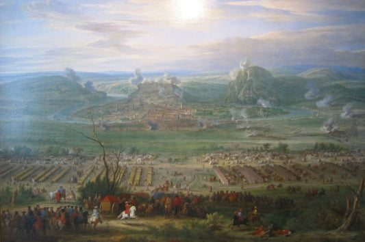 The Siege of Besancon, vintage artwork by Adam Frans van der Meulen, 12x8" (A4) Poster