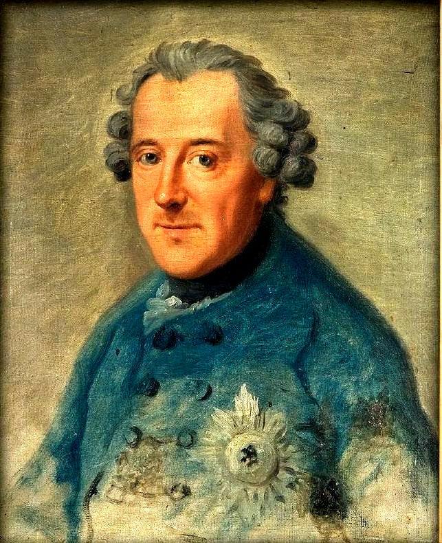Frederick II of Prussia, vintage artwork by Johann Georg Ziesenis der Jüngere, 12x8" (A4) Poster