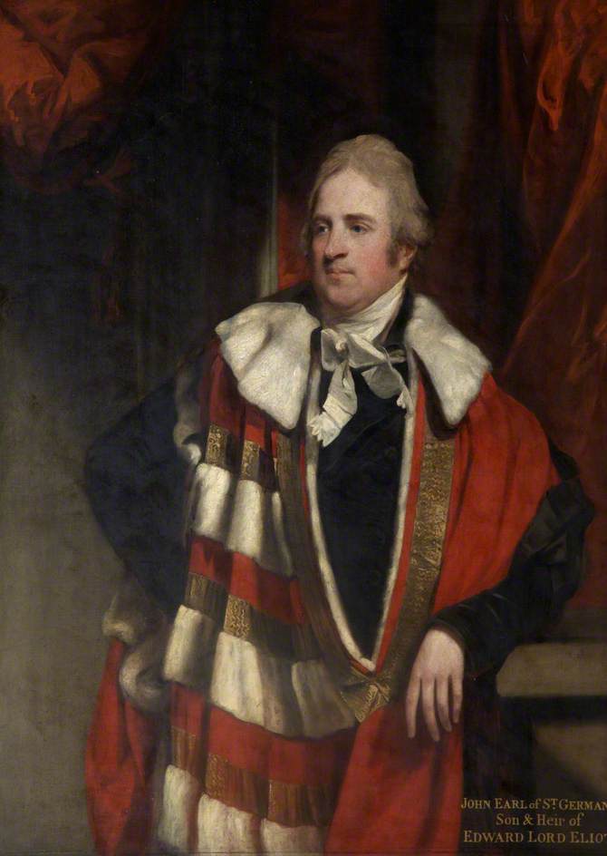 John Eliot, 1st Earl of St Germans, vintage artwork by John Hoppner, 12x8" (A4) Poster