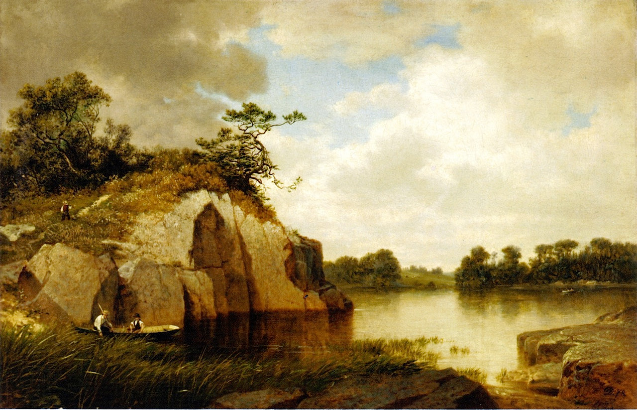Catnip Island, Near Greenwich, CT, vintage artwork by David Johnson, 12x8" (A4) Poster