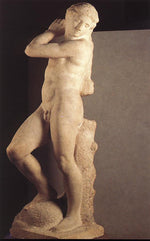 David/Apollo, vintage artwork by Michelangelo, A3 (16x12") Poster Print