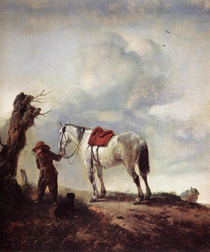 The Grey, vintage artwork by Philips Wouwerman, 12x8" (A4) Poster