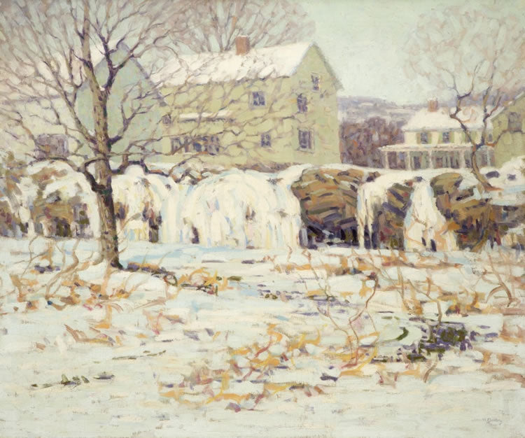 Winter Hush, vintage artwork by John William Bentley, 12x8" (A4) Poster