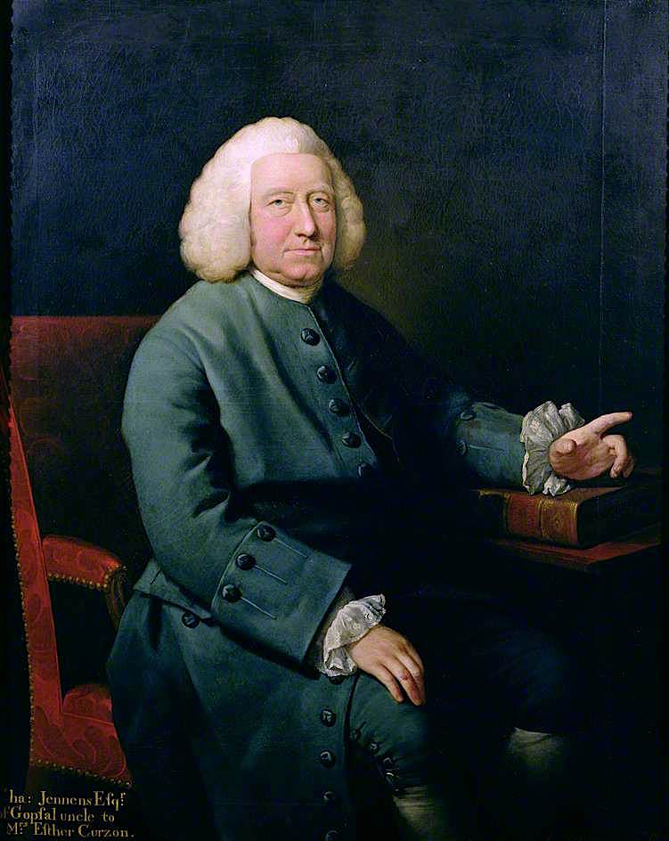 Charles Jennens, Esq., vintage artwork by Mason Chamberlin the Elder, 12x8" (A4) Poster