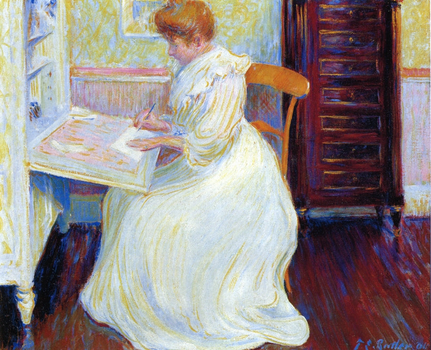 Martha at Her Desk by Theodore Earl Butler,A3(16x12")Poster