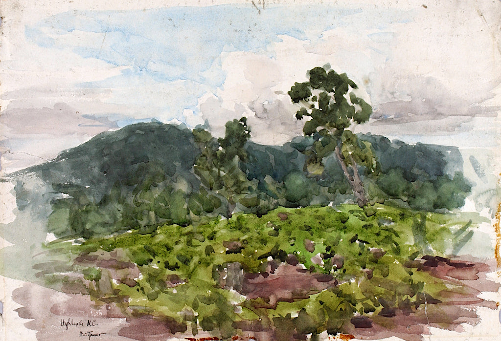 Highlands, N.C., vintage artwork by Henry Ossawa Tanner, 12x8" (A4) Poster