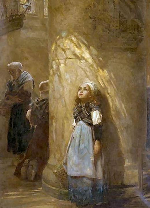 The Golden Rays, vintage artwork by Herbert James Draper, 12x8" (A4) Poster