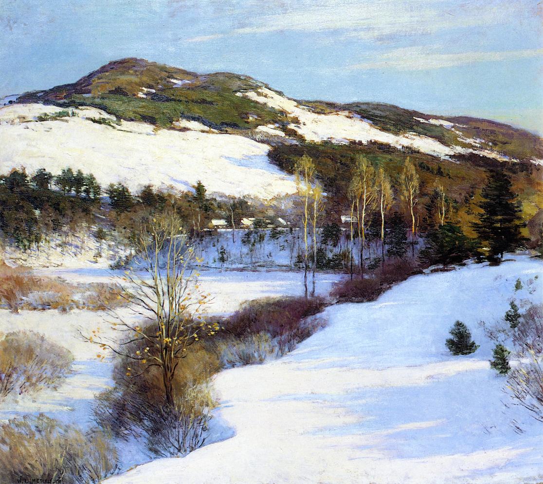 Cornish Hills by Willard Leroy Metcalf,A3(16x12")Poster