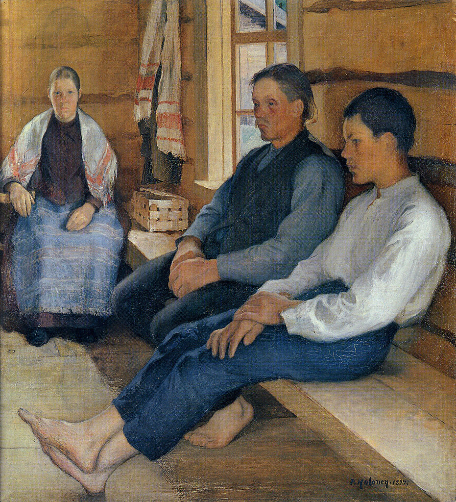 Sunday in a Crofter's Cottage by Pekka Halonen,A3(16x12")Poster