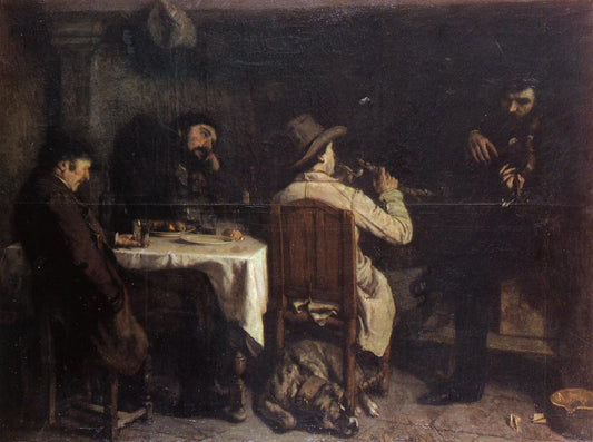 After Dinner at Ornans, vintage artwork by Gustave Courbet, A3 (16x12") Poster Print