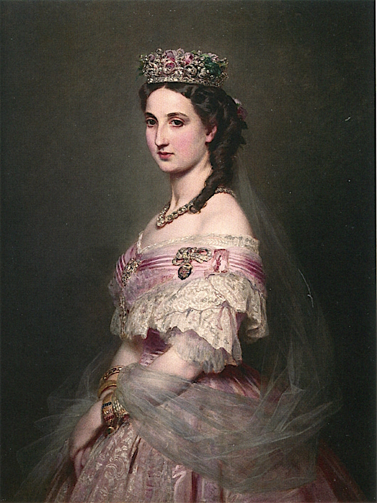 Marie-Charlotte-Amelie, Empress of Mexico, vintage artwork by Franz Xavier Winterhalter, A3 (16x12") Poster Print