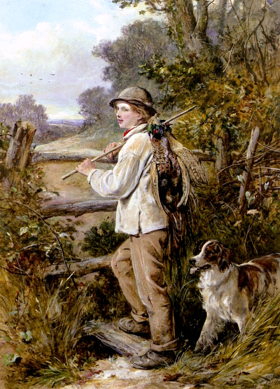 The Young Gamekeeper, vintage artwork by James Hardy, Jr., 12x8" (A4) Poster