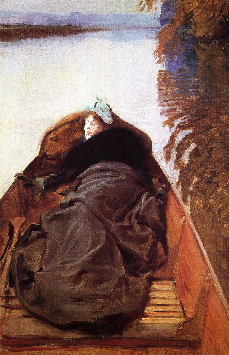 Autumn on the River, vintage artwork by John Singer Sargent, 12x8" (A4) Poster