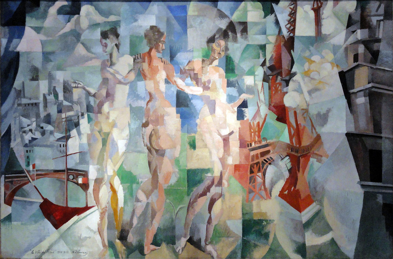 Parijs, vintage artwork by Robert Delaunay, 12x8" (A4) Poster