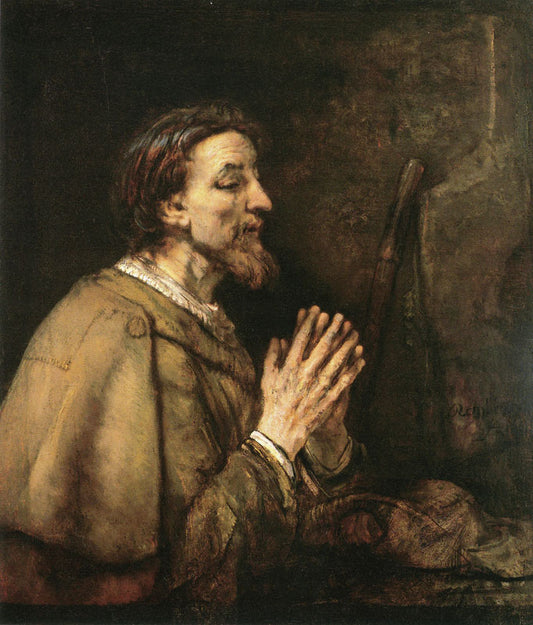 The Apostle Jacob, vintage artwork by Rembrandt van Rijn, 12x8" (A4) Poster