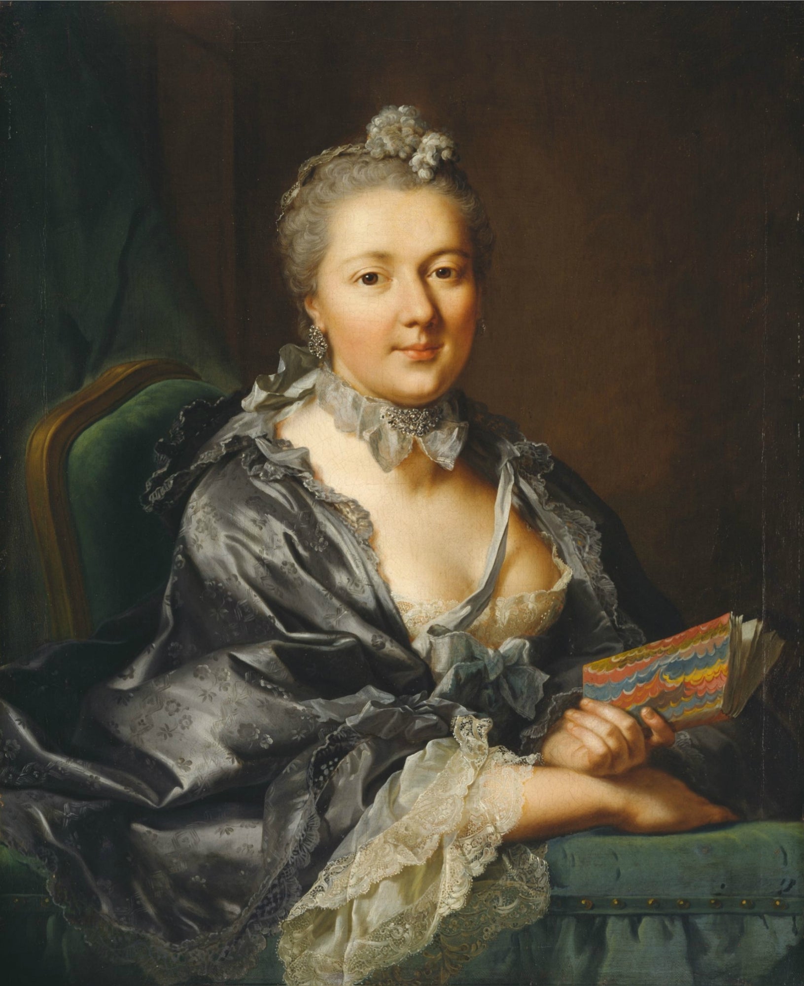 Portrait of Marianne Pernette Tischbein, Second Wife of the Painter, vintage artwork by Johann Heinrich Tischbein the Elder, 12x8" (A4) Poster