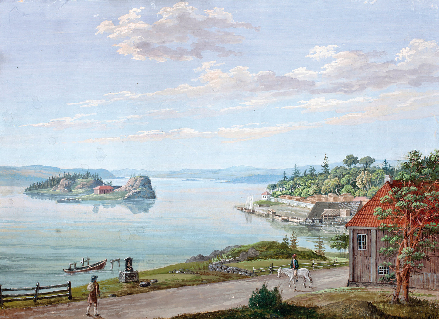 Vækerø, vintage artwork by Ferdinand Gjøs, A3 (16x12") Poster Print