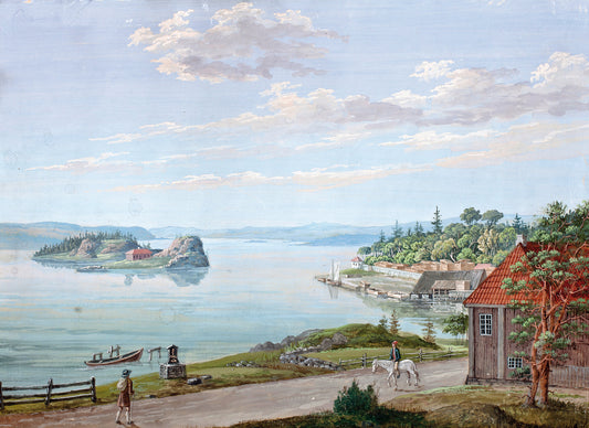 Vækerø, vintage artwork by Ferdinand Gjøs, A3 (16x12") Poster Print