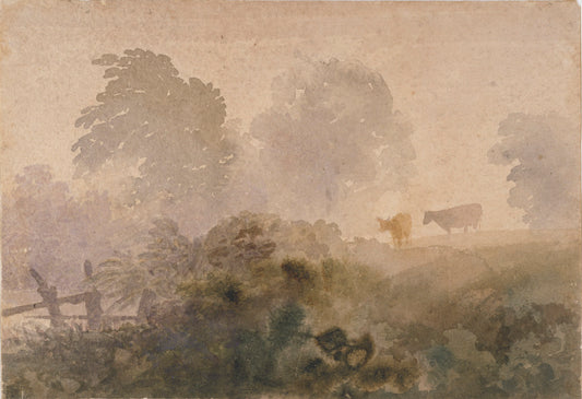 Untitled Watercolor, vintage artwork by Anthony Vandyke Copley Fielding, 12x8" (A4) Poster