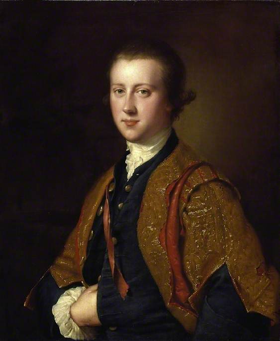The Honourable Richard Fitzwilliam, vintage artwork by Joseph Wright of Derby , 12x8" (A4) Poster