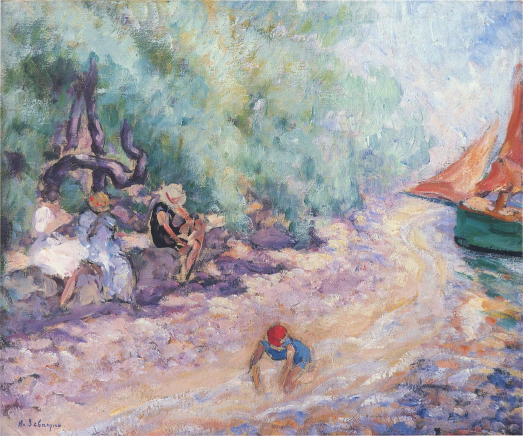 Bathers by the River by Henri Lebasque,A3(16x12")Poster
