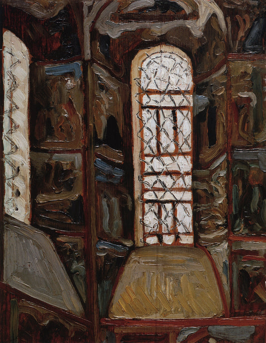 Church Interior, Yaroslavl, vintage artwork by Nicholas Roerich, 12x8" (A4) Poster