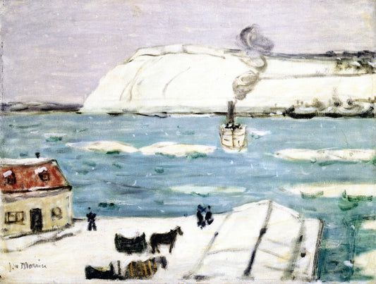 The Ferry, Quebec, vintage artwork by James Wilson Morrice, 12x8" (A4) Poster