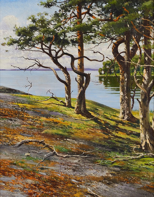 A Glorious Day, vintage artwork by August Wilhelm Nikolaus Hagborg, 12x8" (A4) Poster