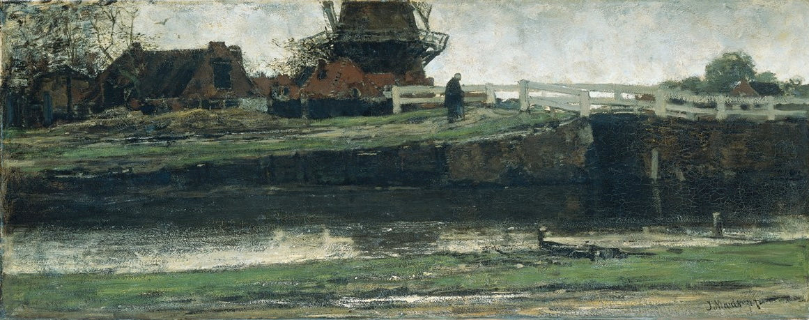 De afgesneden molen, vintage artwork by Jacob Maris, 12x8" (A4) Poster