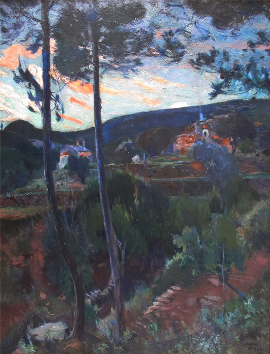 El Pascol. Caldes de Montbui, vintage artwork by Joaquin Mir  Trinxet, 12x8" (A4) Poster