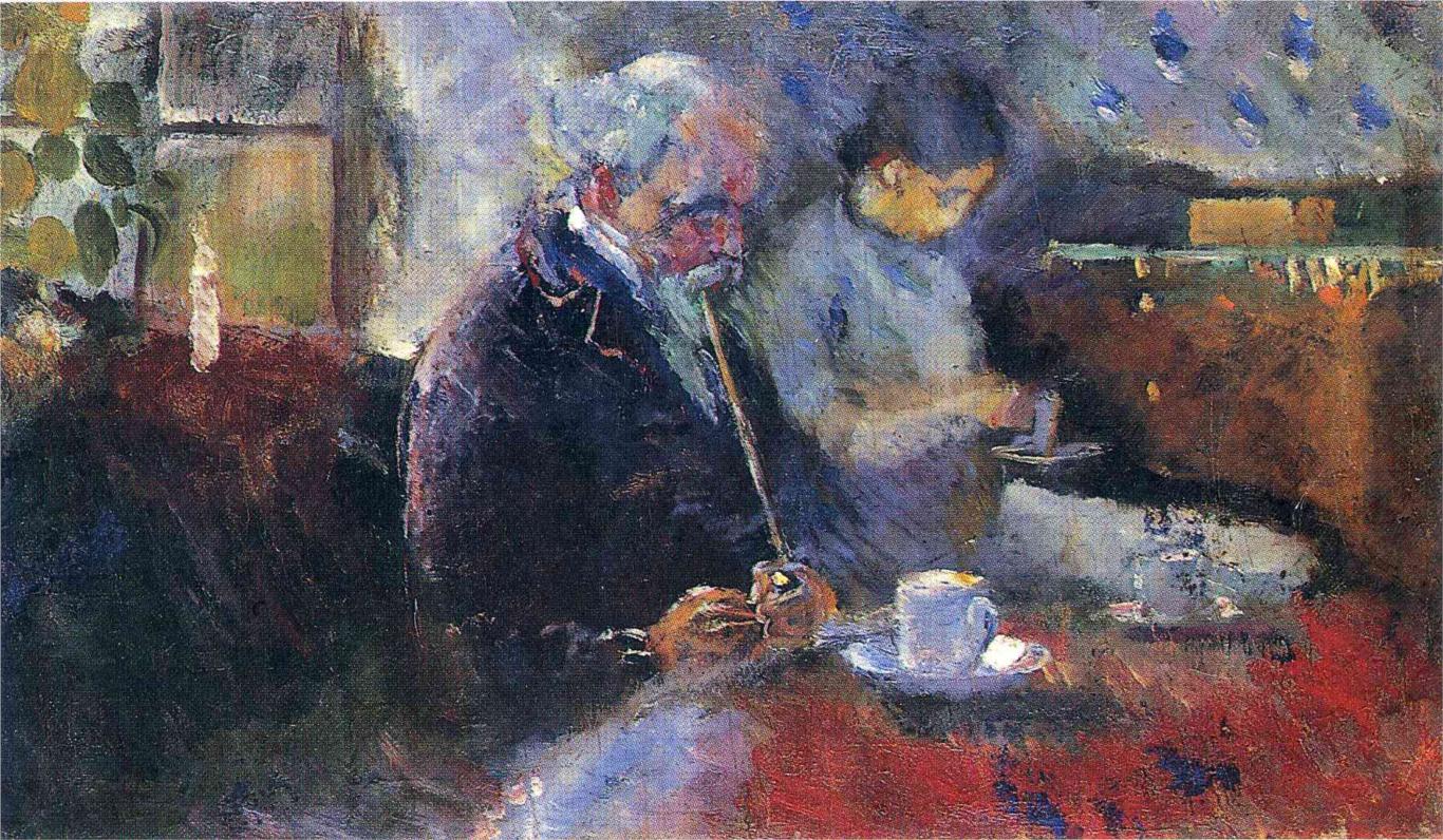 At the Coffee Table by Edvard Munch,A3(16x12")Poster
