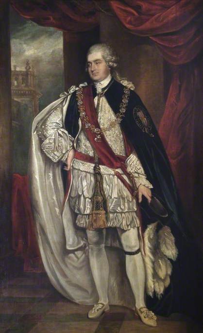 George Spencer, 4th Duke of Marlborough, vintage artwork by Attributed to Thomas Hudson, 12x8" (A4) Poster