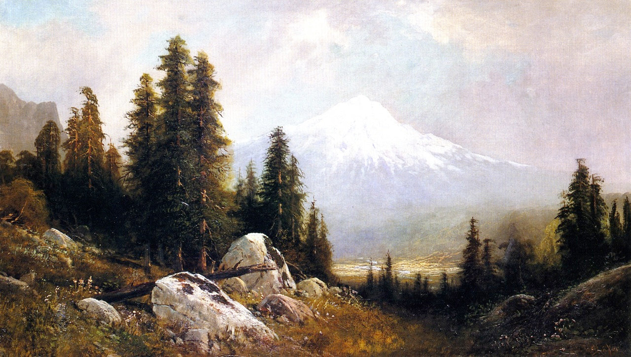Mount Shasta, vintage artwork by Frederick Ferdinand Schafer, 12x8" (A4) Poster