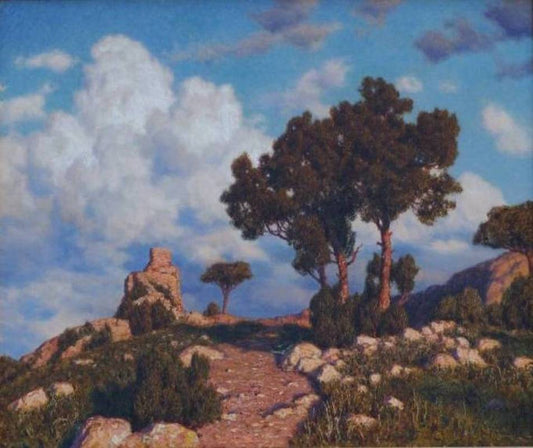Capri at Sunset, vintage artwork by Ivan Fedorovich Choultse, 12x8" (A4) Poster