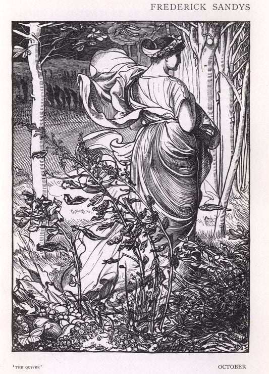 The Advent of Winter, vintage artwork by Anthony Frederick Sandys, 12x8" (A4) Poster