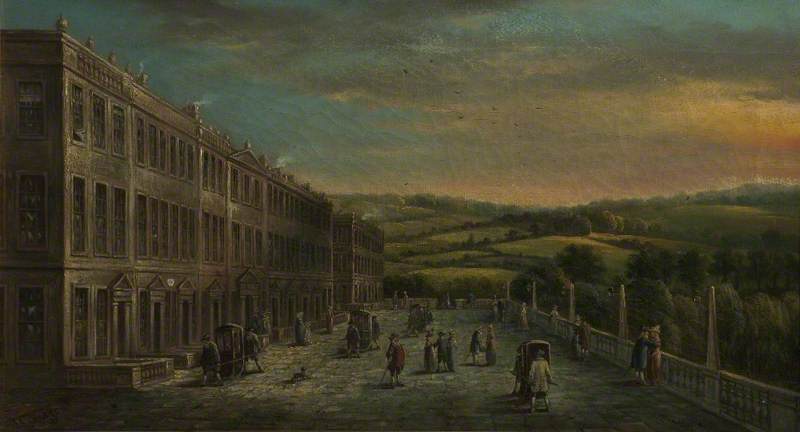 South Parade, Bath, vintage artwork by John Charles Maggs, A3 (16x12") Poster Print