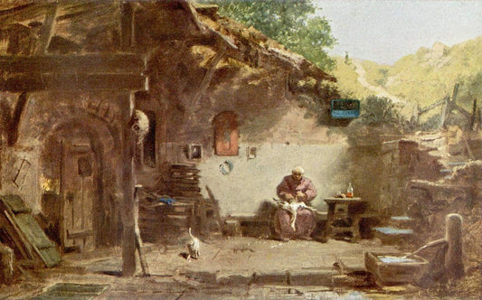 Old Monk by  His Cell, vintage artwork by Carl Spitzweg, A3 (16x12") Poster Print