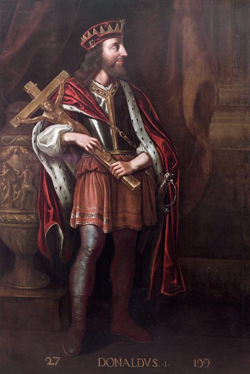 Donald I, King of Scotland, vintage artwork by Jacob Willemsz. de Wet, 12x8" (A4) Poster