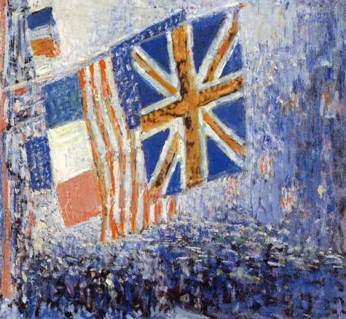 The Big Parade, vintage artwork by Childe Hassam, 12x8" (A4) Poster