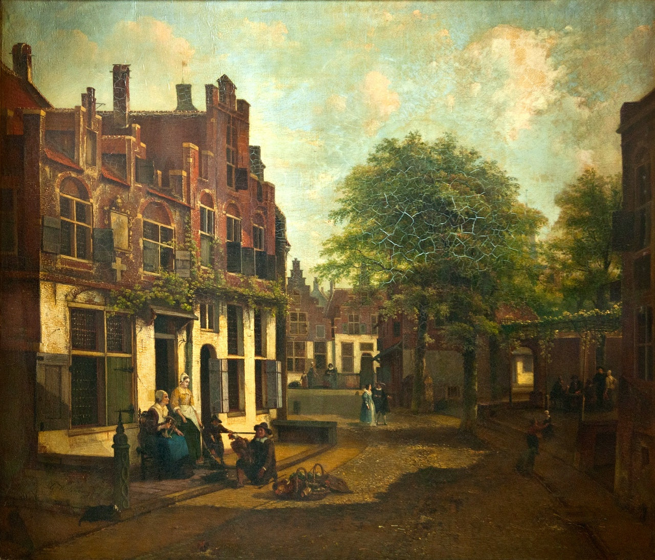 Street in Utrecht, vintage artwork by George Pieter Westenberg, 12x8" (A4) Poster