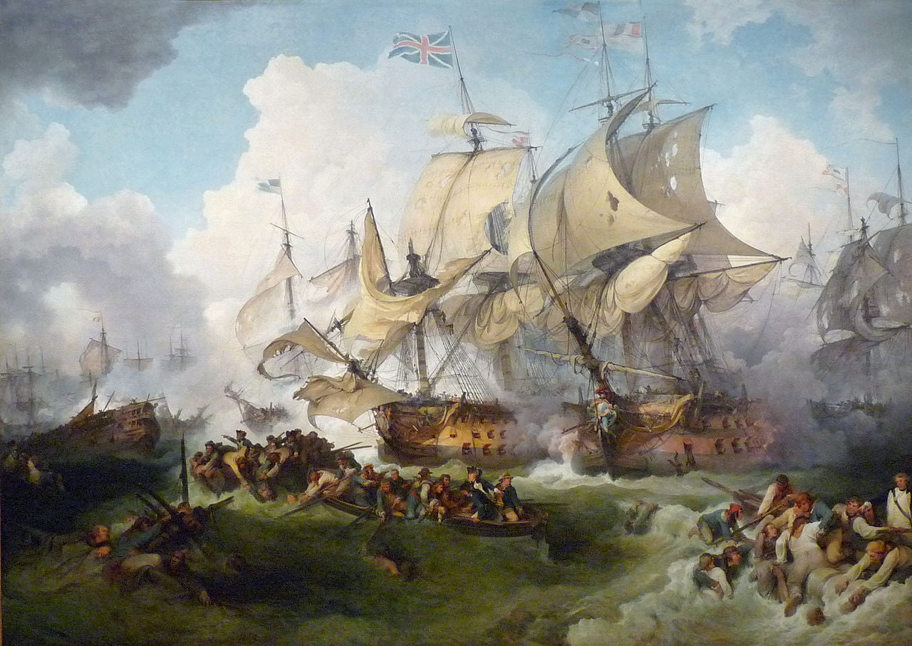 The Glorious First of June, vintage artwork by Philippe-Jacques de Loutherbourg, 12x8" (A4) Poster