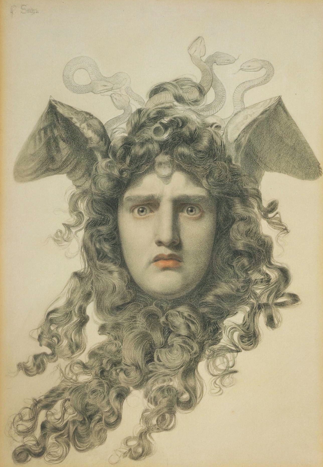 Merdusa, vintage artwork by Anthony Frederick Sandys, 12x8" (A4) Poster