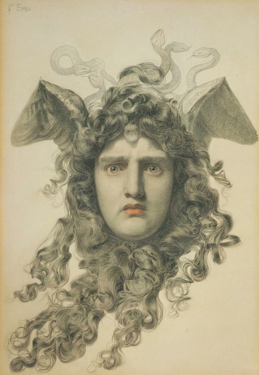 Merdusa, vintage artwork by Anthony Frederick Sandys, 12x8" (A4) Poster