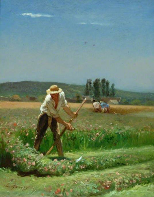 Mowers, vintage artwork by Charles-Émile Jacque, A3 (16x12") Poster Print