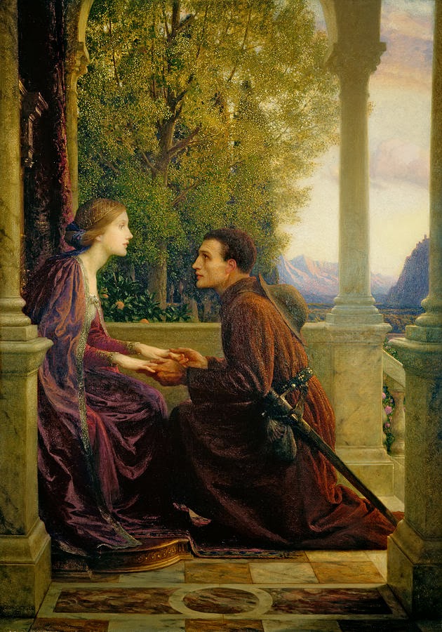 The End of the Quest, vintage artwork by Sir Francis Bernard (Frank) Dicksee, 12x8" (A4) Poster