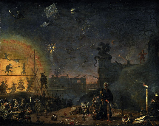 The Vision of the Sunday Child, vintage artwork by Cornelis Saftleven, 12x8" (A4) Poster