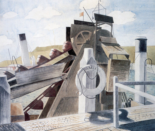  and , vintage artwork by Eric Ravilious, 12x8" (A4) Poster